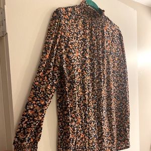 High Neck Long Sleeve Blouse